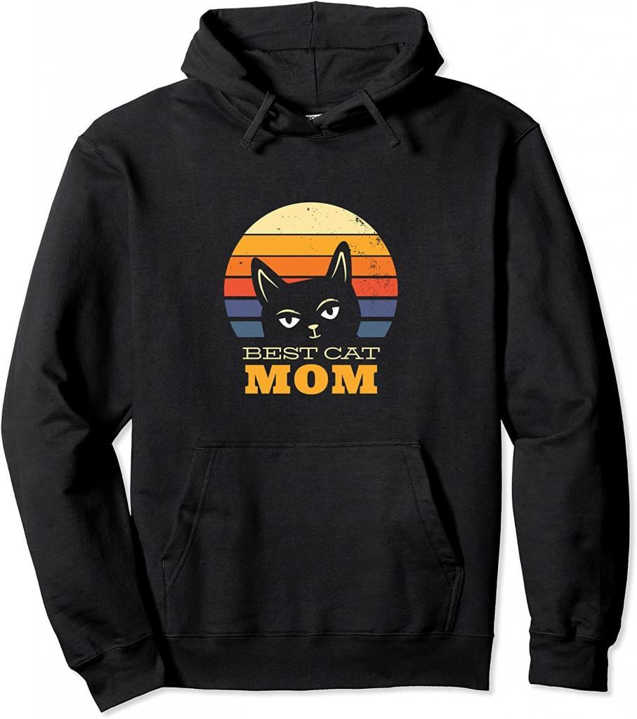 Best cat mom Design für Katzenmamas mit süßer Katze Hoodie
