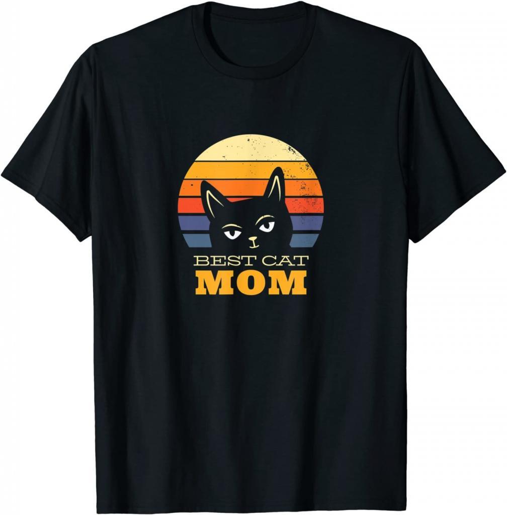 Best cat mom Design für Katzenmamas mit süßer Katze T-Shirt