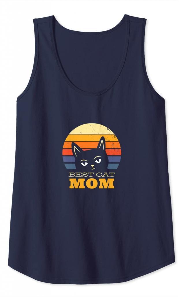 Best cat mom Design für Katzenmamas mit süßer Katze Tank Top