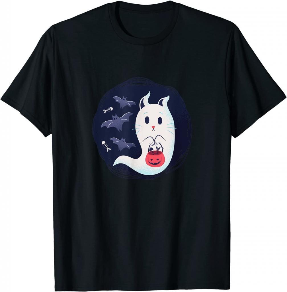Halloween Geister Katze für Katzenfans T-Shirt