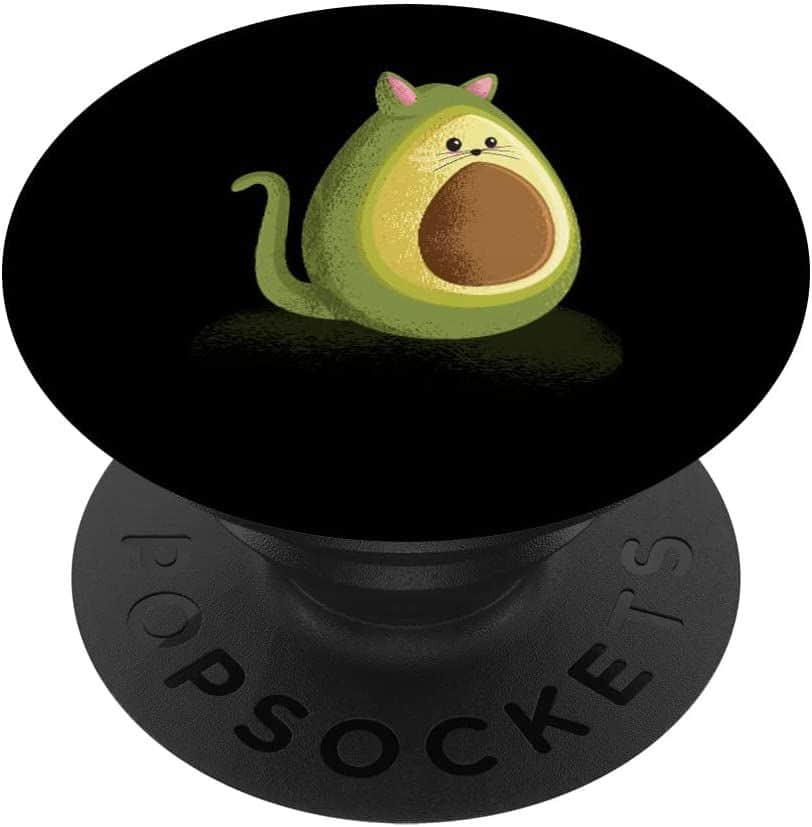 Niedliche Avocado Katze PopSockets mit austauschbarem PopGrip