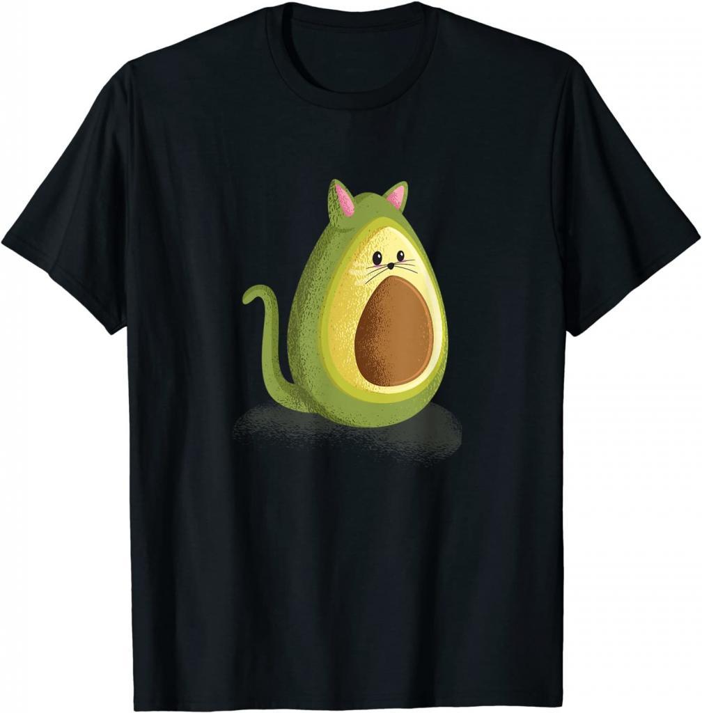 Niedliche Avocado Katze T-Shirt